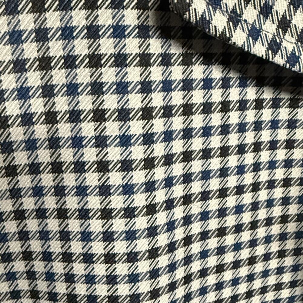 Vtg Harbor Master Trench Coat John Weitz Houndstooth Orlon Lined Jacket 44 Large - Picture 6 of 11